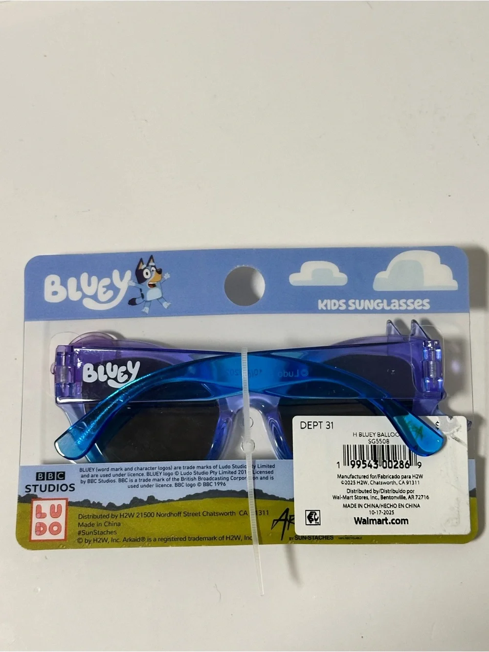 Bluey Kids Sunglasses with Purple-Blue Frame and UV Protection